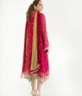 Printed Cotton Net Shirt And trousers with Dupatta 5 - Image 2