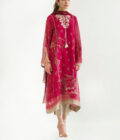 Printed Cotton Net Shirt And trousers with Dupatta 5 - Image 5