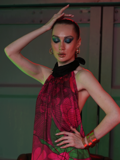 Anita Pink Halter Dress - Image 9