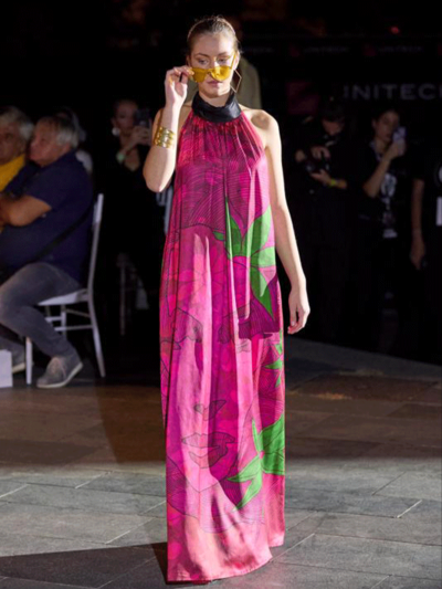 Anita Pink Halter Dress - Image 3