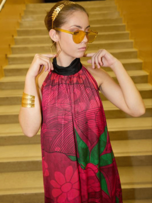 Anita Pink Halter Dress
