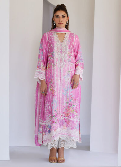 Lyra Pink Shirt And Dupatta - Image 4