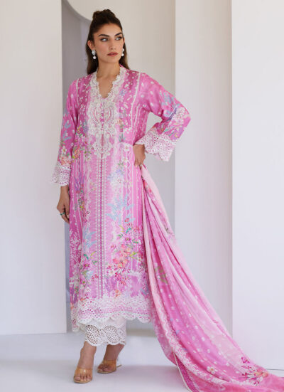 Lyra Pink Shirt And Dupatta - Image 7