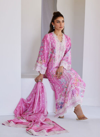 Lyra Pink Shirt And Dupatta - Image 6
