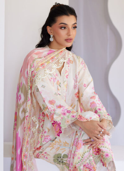Faye Ivory Shirt And Dupatta - Image 3