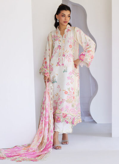 Faye Ivory Shirt And Dupatta - Image 6