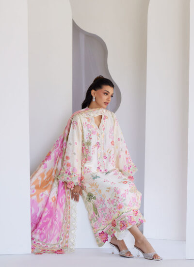 Faye Ivory Shirt And Dupatta - Image 5