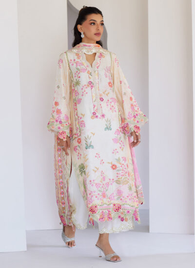 Faye Ivory Shirt And Dupatta - Image 4