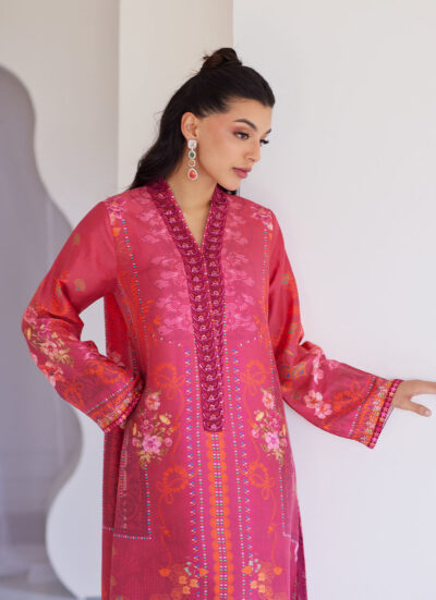 Alira Crimson Shirt And Dupatta - Image 3
