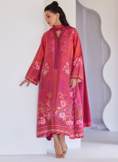 Alira Crimson Shirt And Dupatta - Image 2