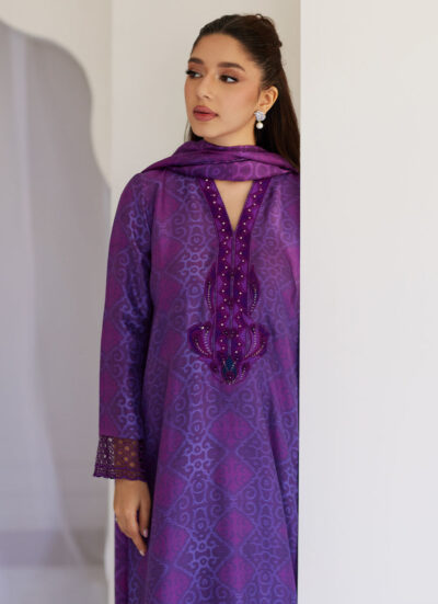 Amity Purple Shirt And Dupatta - Image 3