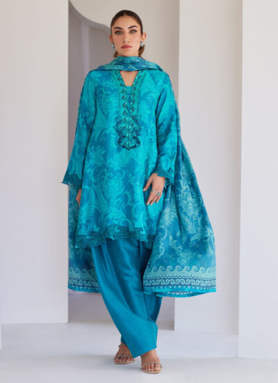 Luna Green Shirt And Dupatta - Image 4