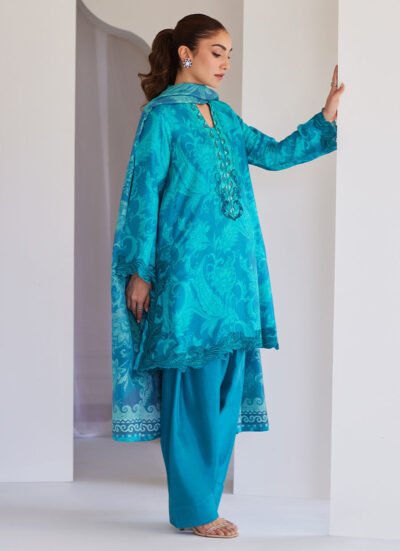 Luna Green Shirt And Dupatta - Image 2