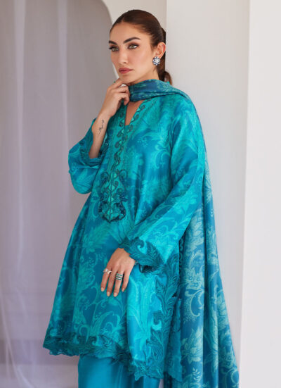 Luna Green Shirt And Dupatta - Image 7