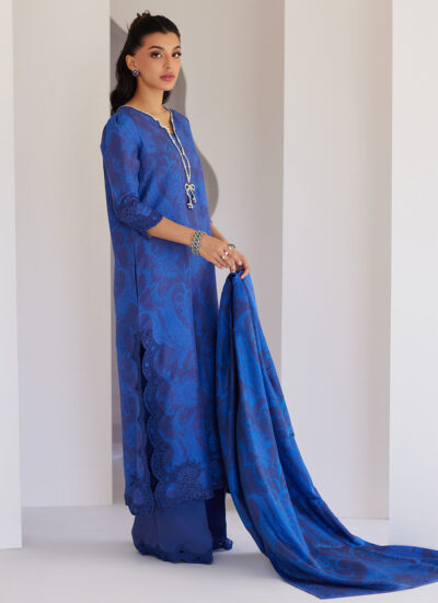 Azura Blue Shirt And Dupatta - Image 7
