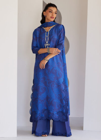 Azura Blue Shirt And Dupatta - Image 5