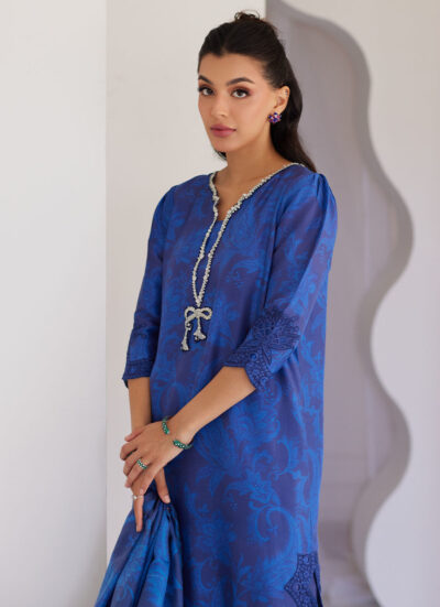 Azura Blue Shirt And Dupatta - Image 10