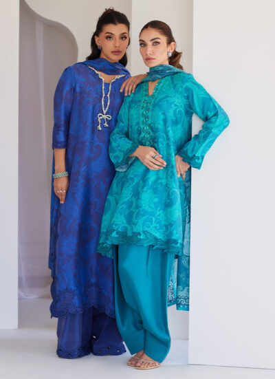 Azura Blue Shirt And Dupatta - Image 8
