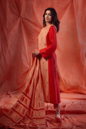 Coral Charm Rawsilk