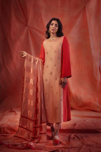 Coral Charm Rawsilk