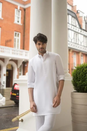 White Cotton Kurta 4 - Rtd