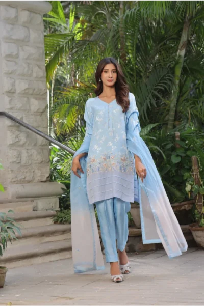 Ice Blue Self-Designed Ensemble