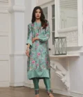 Silk Printed Long Shirt & Pants - Image 2