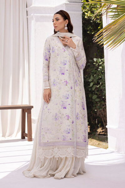 Lila Shirt And Dupatta - Image 4