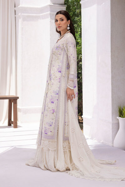 Lila Shirt And Dupatta - Image 6