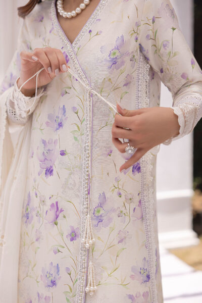 Lila Shirt And Dupatta - Image 7