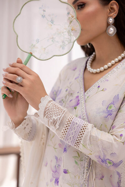 Lila Shirt And Dupatta - Image 8
