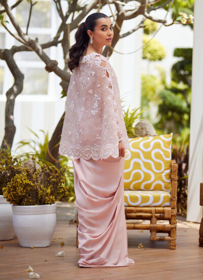 Cari Organza Cape and Pre-Drape Sari Skirt - Image 2