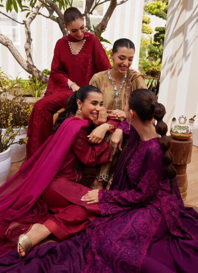 Aiko Burgundy Shirt and Dupatta - Image 3