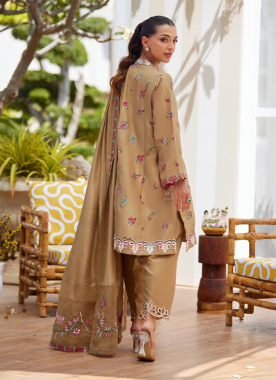 Lira Beige Shirt and Dupatta - Image 2