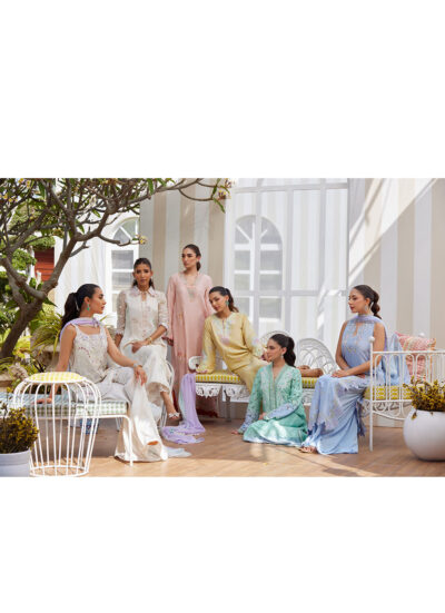 Amora Ivory Shirt and Dupatta - Image 2