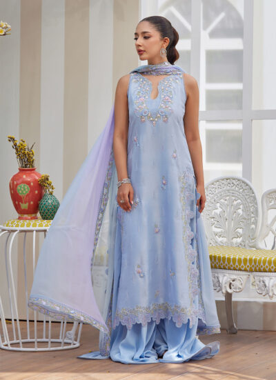 Zila Periwinkle Shirt and Dupatta - Image 6