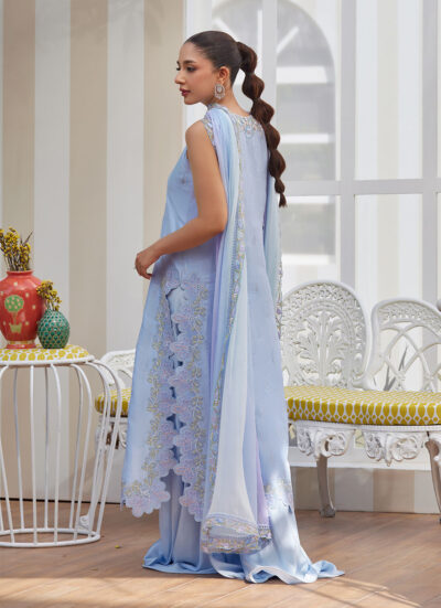 Zila Periwinkle Shirt and Dupatta - Image 2