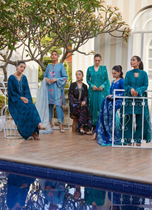 Tavia Cobalt Shirt and Dupatta
