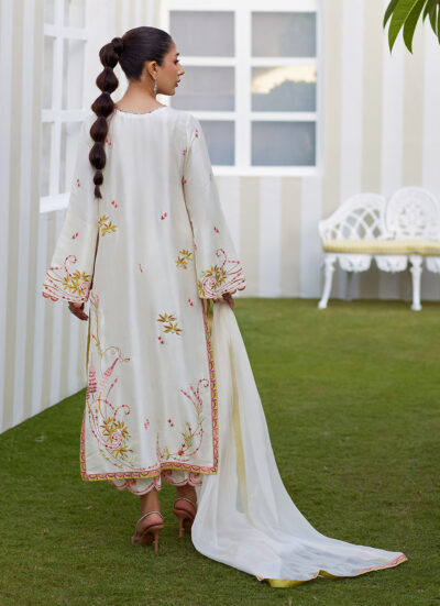Mireza Ivory Shirt and Dupatta - Image 2
