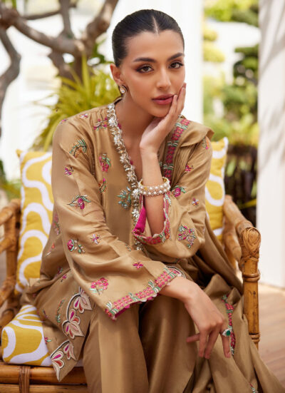 Lira Beige Shirt and Dupatta - Image 8