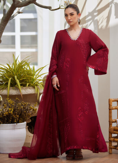 Soraya Scarlett Shirt and Dupatta - Image 8