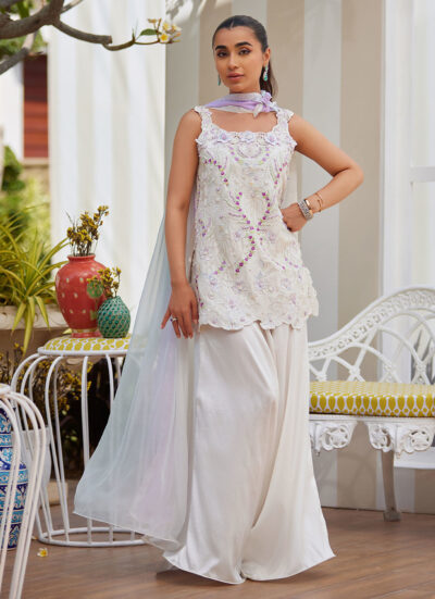 Amora Ivory Shirt and Dupatta - Image 8