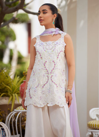 Amora Ivory Shirt and Dupatta - Image 7