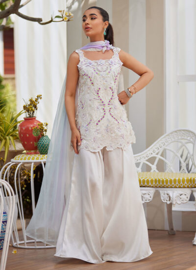 Amora Ivory Shirt and Dupatta - Image 6