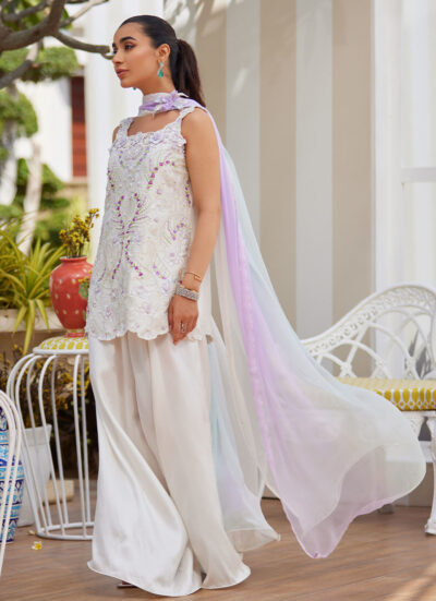Amora Ivory Shirt and Dupatta - Image 5