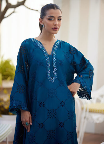 Cela Teal Shirt and Dupatta - Image 5