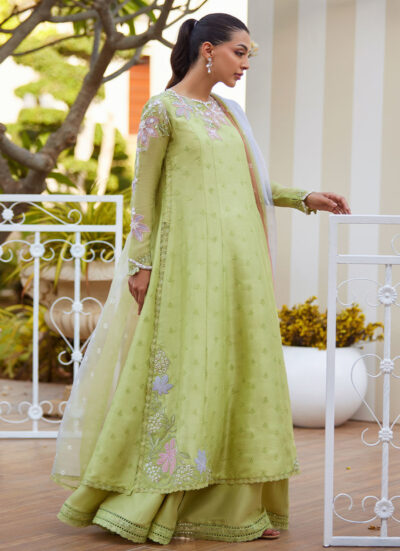 Talya Apple Green Kalidaar and Dupatta - Image 6