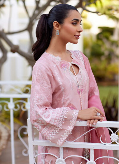 Jovie Tea Pink Shirt and Dupatta - Image 3