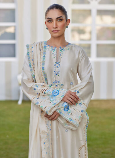 Delina Ivory Shirt and Dupatta - Image 7