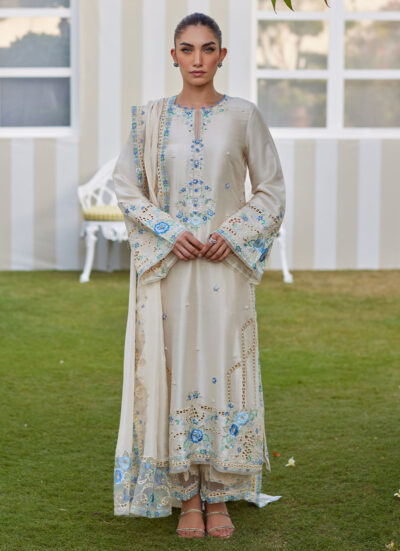 Delina Ivory Shirt and Dupatta - Image 4